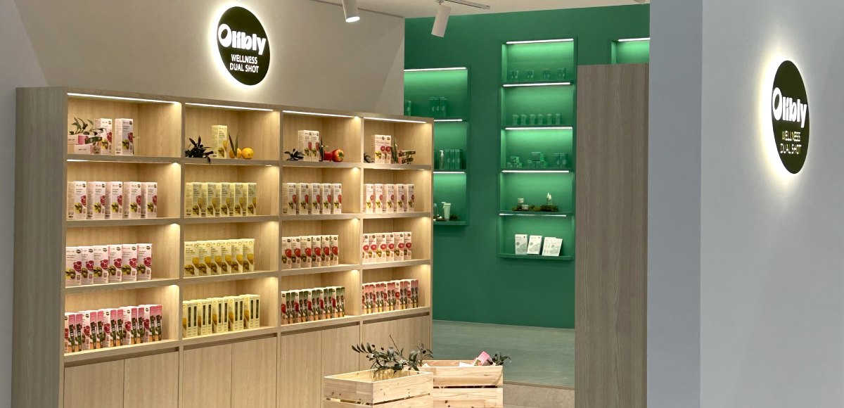 Product shelves inside the WellLink Studio